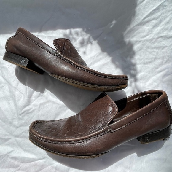❤️ Louis Vuitton Leather Dress Shoes Mens Size 6.5 - Picture 1 of 16